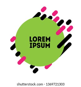 Trendy banner flat design. Banner for web site, design template, label, sticker and badge. Useful for placard, cards and poster. 
