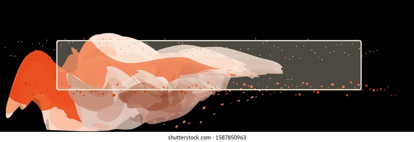 Trendy Banner or header with copy space in a modern, flowing, vibrant colorful background.