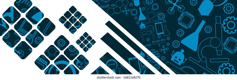 Trendy banner template or website headers with abstract geometric background.