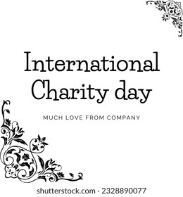 Trendy banner vector eps banner design, International Charity Day is held on September 5th every year. Customizable charity banner template design.
