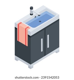 Trendy Barber Accessories Isometric Icon