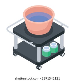Trendy Barber Accessories Isometric Icon