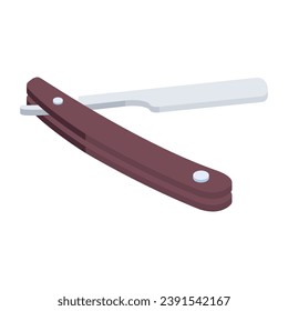 Trendy Barber Accessories Isometric Icon