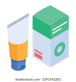 Trendy Barber Accessories Isometric Icon
