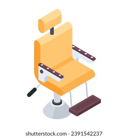 Trendy Barber Accessories Isometric Icon