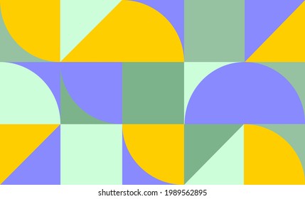 Trendy bauhaus pattern design. Abstract geometric shape style for wallpaper, branding, fabric print, and other page design layouts.