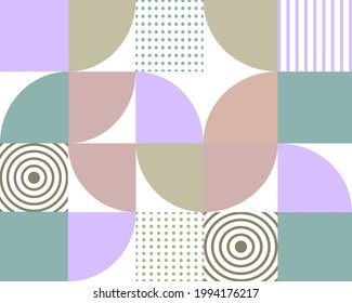 Diseño de patrones bauhaus de moda. Resumen del fondo de forma geométrica para papel de pared, marca y otros diseños de página.