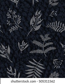 Trendy beautiful floral seamless pattern. Vector background.