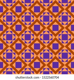 Trendy beautiful many triangles and squares colorful seamless pattern, vector  illustration. Geometric design