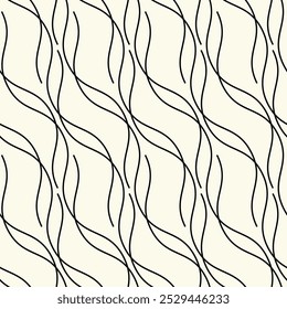 Trendy beige vector random line seamless pattern. Abstract geometric backdrop illustration. Wallpaper, graphic background, fabric, textile, print, wrapping paper or package design.