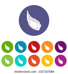 Trendy belt icons color set vector for any web design on white background