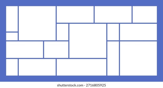 trendy bento grid layout templates. Geometric shapes and blocks for UI UX design, social media posts