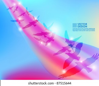 trendy bird silhouette vector design