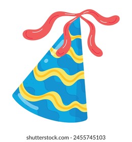Trendy Birthday Caps Flat Stickers 