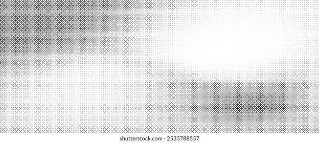 Trendy bitmap monochrome background. Abstract dither pixel gradient pattern. Y2K texture.