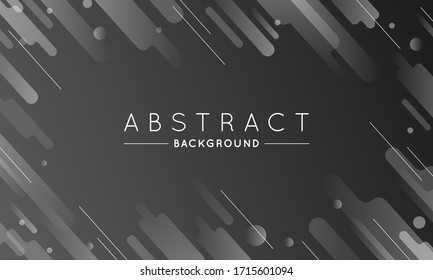 Trendy Black Liquid Background with Lines for Use in Design. Eps10 vector Minimal Landing Page