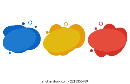 Trendy Blob Bubble Organic Abstract Shape Banner Design Element. Vector Round Fluid Shape Liquid Suitable For Web Design, Poster, Badge or Title