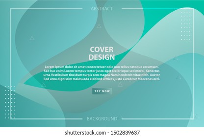 Trendy blue gradient colors with abstract fluid shapes. Minimal vector graphic design for use element cover, banner, landing page, poster, card, corporate