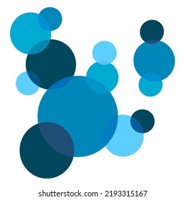 Trendy blue pastel circles background. Vector illustration. stock image.