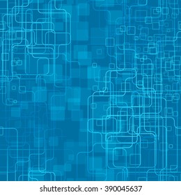 A trendy blue tech styled background. Seamlesspattern. Vector illustration EPS10