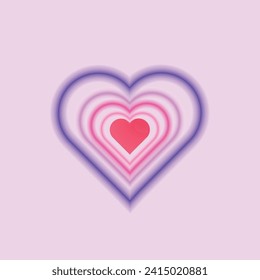 trendy blur gradient illustration with positive happy love Colors. Vintage y2k pastel color banner collection for social media post. Minimalist blurred abstract poster.