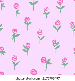 Trendy boho illustration with floral rustic pattern on white background. Folk style.
