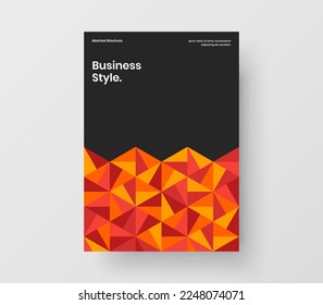 Trendy book cover design vector concept. Original geometric shapes presentation layout.