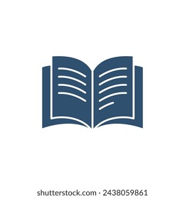 Plantilla de vector de icono de educación de libro de moda