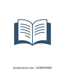 Plantilla de vector de icono de educación de libro de moda