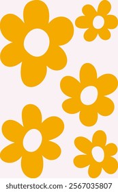 Trendy botanical abstract flower shape