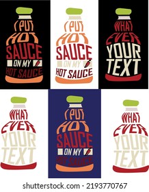Trendy Bottle Typography Text Wrap