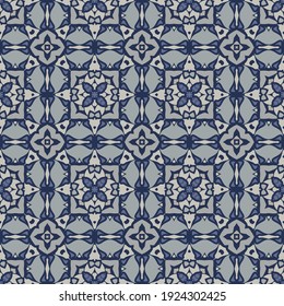 Trendy bright color seamless pattern in white gray blue for decoration, paper, tiles, textiles, carpet, pillows. Home decor, interior design, cloth design.