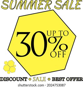 trendy bright illustration sign discount percent sale