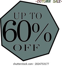 trendy bright illustration sign discount percent sale