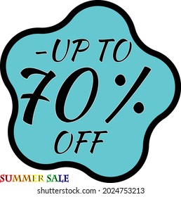 trendy bright illustration sign discount percent sale