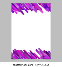 Trendy brochure border tempate - vector stationery background graphics with diagonal gradient rounded stripes