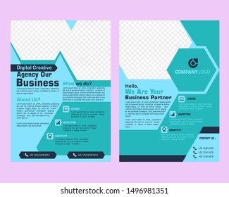 Trendy Brochure Cover Template, good for your business. Vector Template Design.