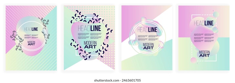 Encuadres de Anuncio de estilo brutalismo de moda. Moderno gráfico minimalista y2k neón. figuras simples y abstracto gráfico estético retrofuturismo años 90 venta de Ilustración vectorial o social media post design 