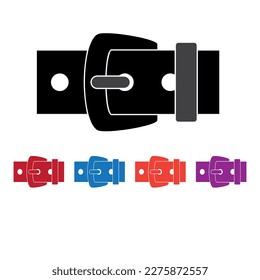 trendy buckle belt icons set isolated on background,good choice for your awesome project