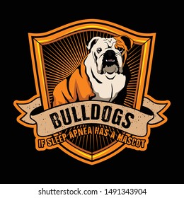 Trendy Bulldog Quote and Slogan good for T-shirt Design. 
