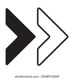 Trendy Bullet Pfeil, Pfeilspitze Icon Vektorillustration. 11:11