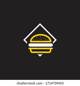 Trendy Burger Icon Design Element