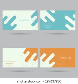 Trendy business card template.
