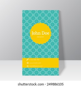 Trendy business card vector template. 