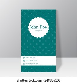 Trendy business card vector template. 