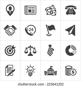 Trendy business and economics icons on white set 1. Vector illustration