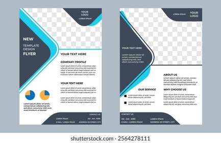 Trendy business flyer design template. minimal design with A4 size