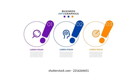 Trendy business Infographic design template Vector with icons and 3 options or steps. Can be used for process diagram, presentations, workflow layout, banner, flow chart, info graph.Eps10 vector