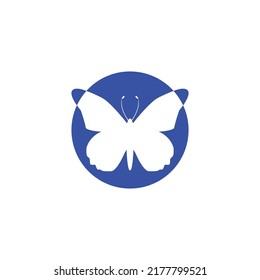 trendy butterfly logo design vector template
