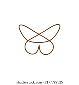 plantilla de vector de diseño de logotipo de mariposa de moda